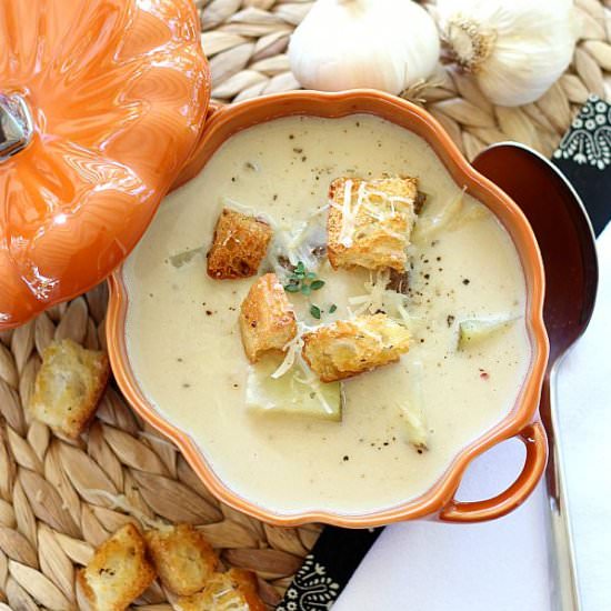Roasted Garlic Soup - Recipe photo by gooddinnermom
