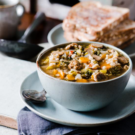 Tuscan Barley Soup - Recipe photo by theadventuresofbobandshan
