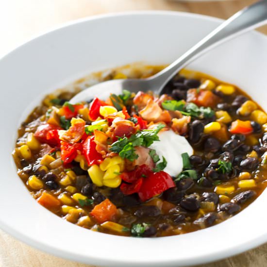 Black Bean Soup - Recipe photo by Girl Gone Gourmet