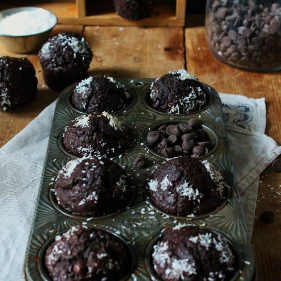 Sweet Chocolate-Zucchini-Muffins - Recipe photo by Lirumlarumblog