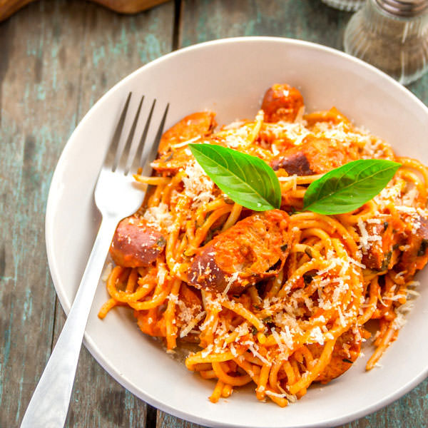 Chicken Spaghetti in Red Sauce - Recipe photo by Priyanka DK