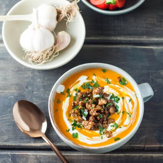 Roasted Red Pepper Soup - Recipe photo by tassedamour