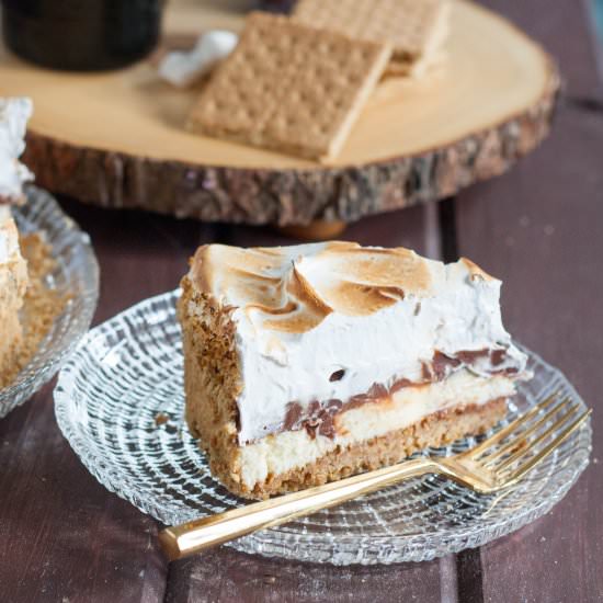 S'mores Cheesecake - Recipe photo by GoodieGodmother