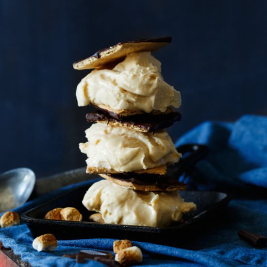 S'mores Ice Cream Sandwiches - Recipe photo by sharedappetite
