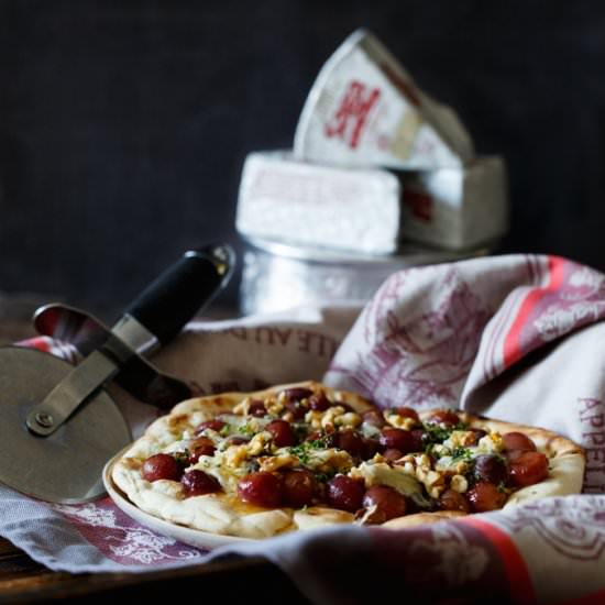 Roasted Grape and Blue Cheese Pizza - Recipe photo by sharedappetite