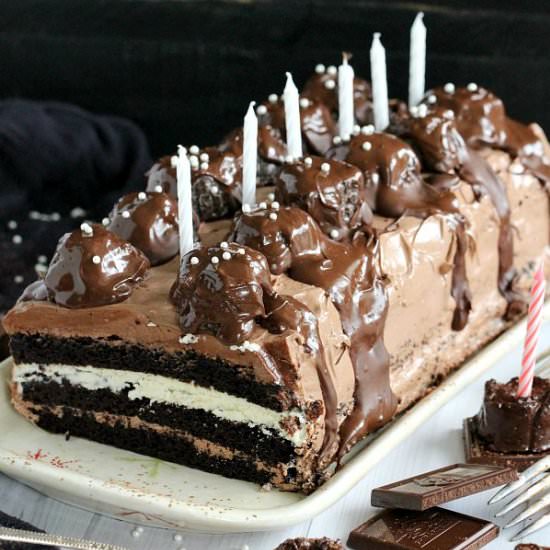 CHOCOLATE TRUFFLE CAKE - Recipe photo by peasandpeonies