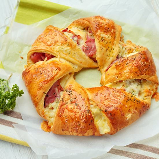 Ham & Cheese Pastry Ring - Recipe photo by GoodFoodShared