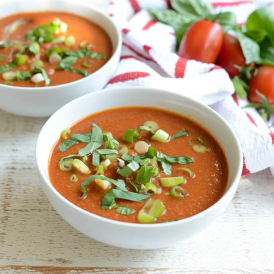 Slow Cooker Creamy Tomato Soup - Recipe photo by Real Food Whole Life