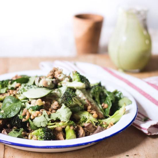 Roasted tempeh veggie bowl - Recipe photo by tohercore