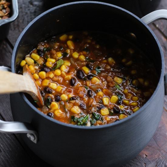 Black Bean Lentil Soup - Recipe photo by theyoopergirl