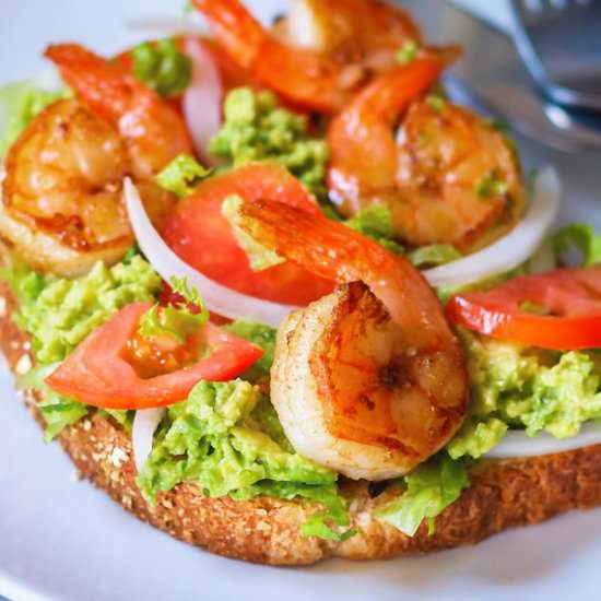 Grilled Shrimp Avocado Toast - Recipe photo by Eatwell 101