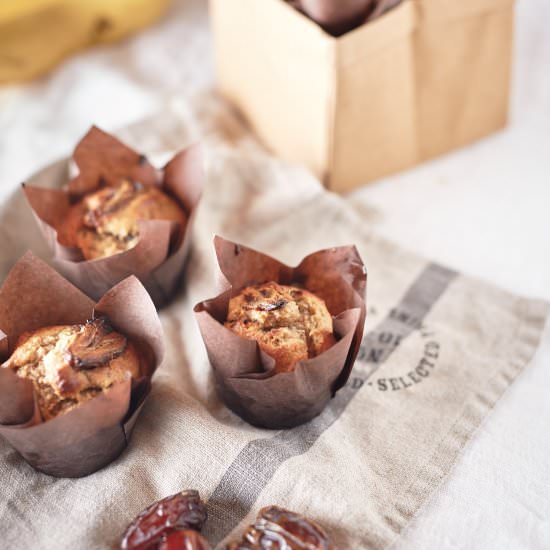 Spiced Banana & Sticky Date Muffins - Recipe photo by dani venn