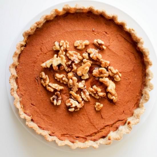 Walnut Pumpkin Pie - Recipe photo by RecipeRighter