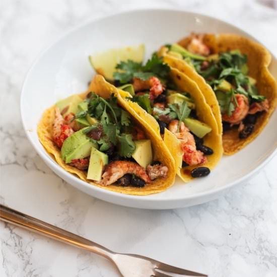 Gluten Free Mexican Chickpea Tacos - Recipe photo by The Lovely Drawer