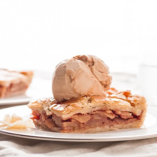 Bourbon Caramel Apple Slab Pie - Recipe photo by thebrewerandthebaker