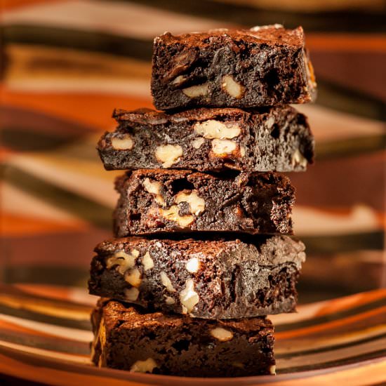 Brown Butter & Red Wine Brownies - Recipe photo by thefinercookie