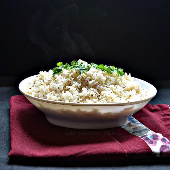 Wali wa Nazi with Whole Cumin - Recipe photo by kaluhiskitchen