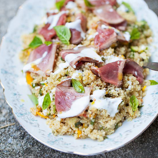 Grilled Beef and Light Quinoa Salad - Recipe photo by jernejkitchen