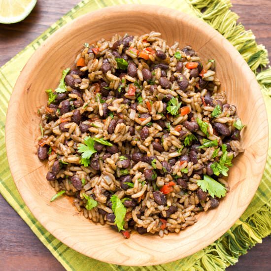 Costa Rican Rice and Beans - Recipe photo by stripedspatula