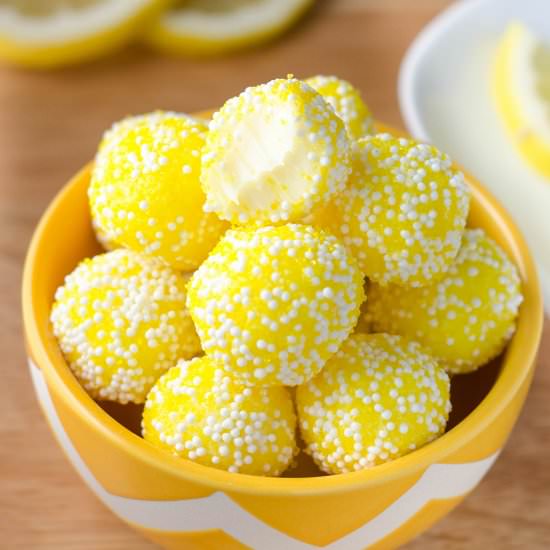 Lemon Cream Pie Truffles - Recipe photo by freshaprilflours