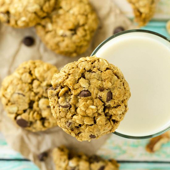 Oatmeal Choc Chip Walnut Cookies - Recipe photo by freshaprilflours