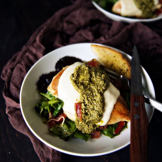 Skillet Mozzarella Chicken & Pesto - Recipe photo by kita roberts