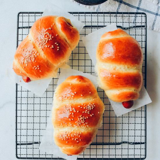 Chinese Hot Dog Buns - Recipe photo by thewoksoflife