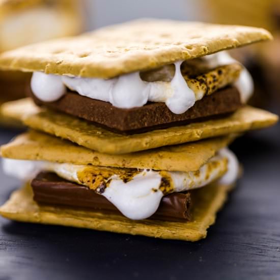Gooey Vegan Smores - Recipe photo by the picky eater
