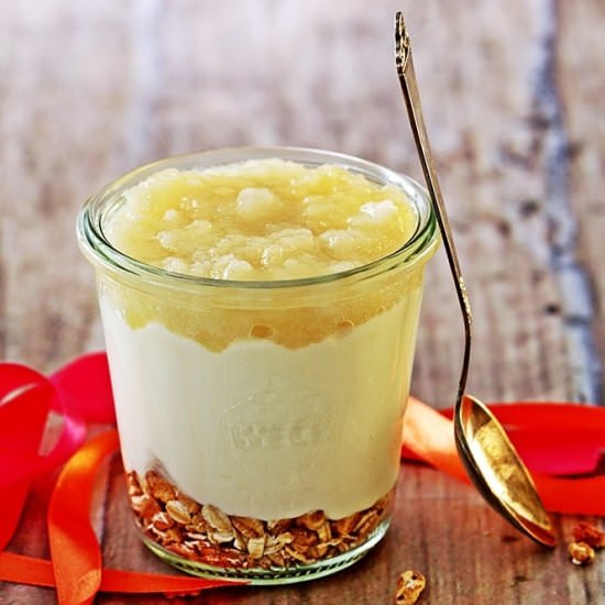 Yoghurt Dessert with Roasted Apple - Recipe photo by Simple Sugars