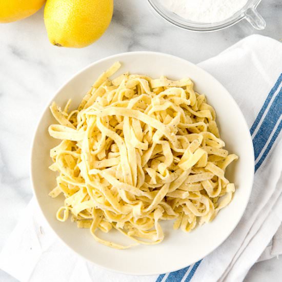 Gluten-Free Lemon Pepper Fettuccine - Recipe photo by boulderlocavore