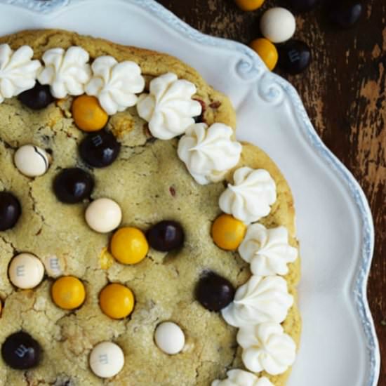 M&M Pecan Pie Pizza - Recipe photo by naivecookcooks