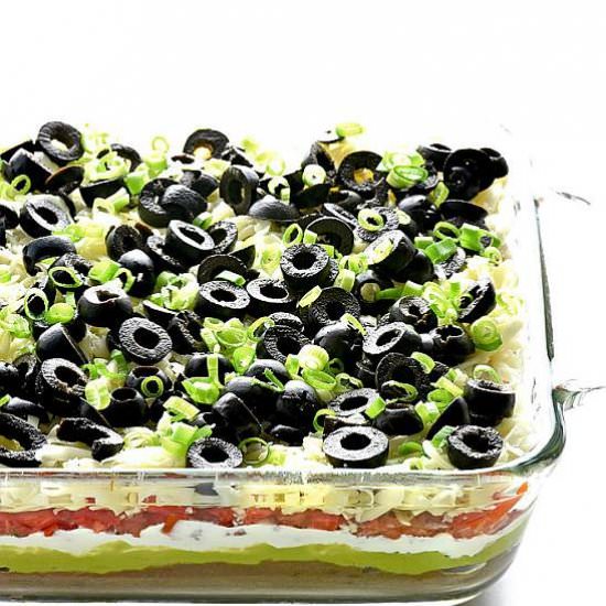 7 Layer Dip - Recipe photo by She Wears Many Hats