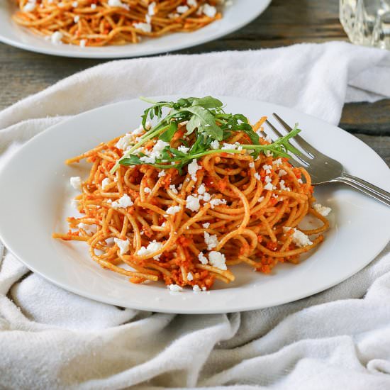 Sun Dried Tomato Pesto Pasta - Recipe photo by chelseashealthykitchen