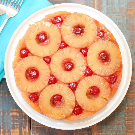 Pineapple Upside-Down Cake - Recipe photo by HowToFeedaLoon