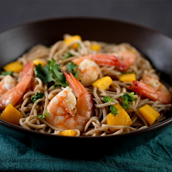 Soba Noodles with Shrimp and Mango - Recipe photo by Chef Sheilla