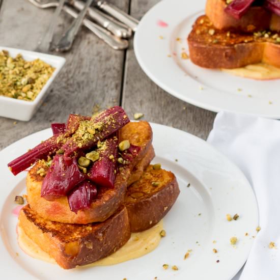 Brioche French Toast with Rhubarb - Recipe photo by thebrickkitchen