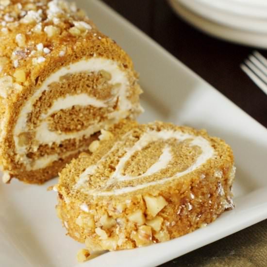 Classic Pumpkin Cake Roll - Recipe photo by thekitchenismyplayground
