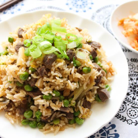 Beef and Kimchi Fried Rice - Recipe photo by Spice the Plate