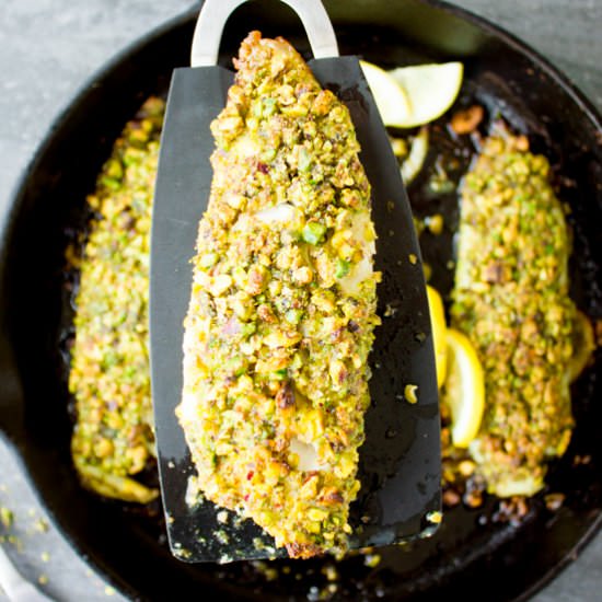 Pesto Pistachio Fish Fillet - Recipe photo by two.purple.figs