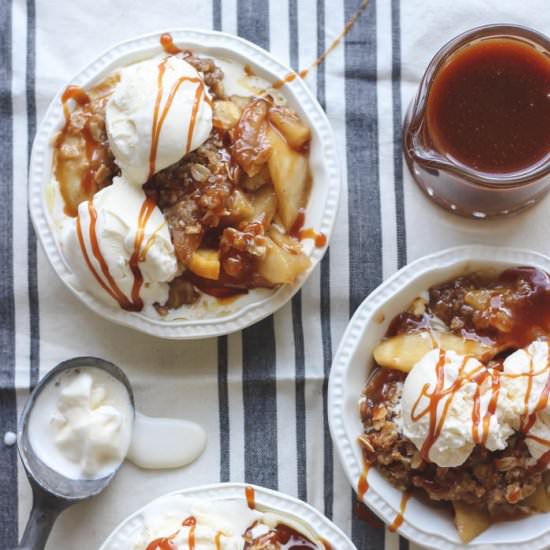 Salted Caramel Apple Crisp - Recipe photo by lovegrowswild