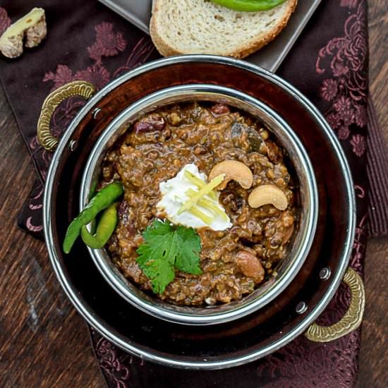 3 Bean Thick Dal Makhani - Recipe photo by Anu@MyGingerGarlicKitchen