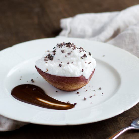 Pears w/ Coconut and Chocolate - Recipe photo by foodieawareness