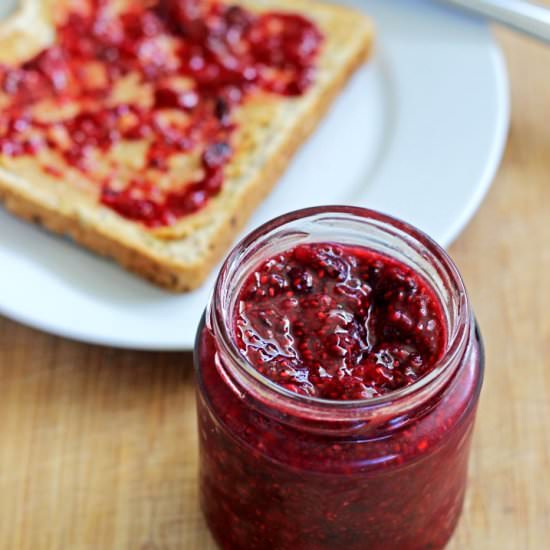 5 Minute Triple Berry Jam - Recipe photo by thekiwicountrygirl
