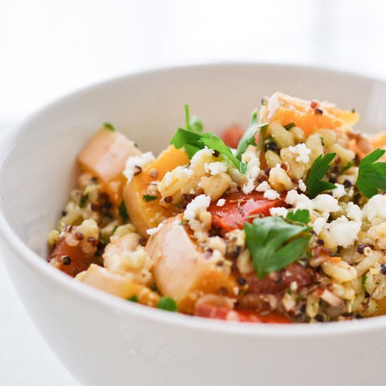 Wheatberry Quinoa and Za'atar Salad - Recipe photo by Health Inspirations