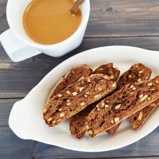 Almond Chocolate Biscotti - Recipe photo by dana@todayimight