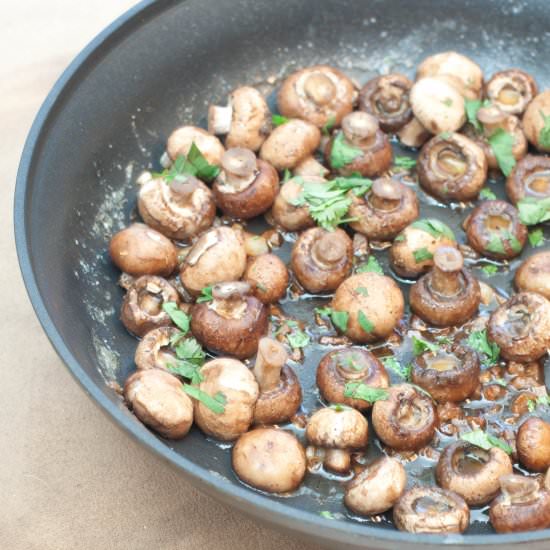 Butter Garlic Mushrooms - Recipe photo by servedfromscratch