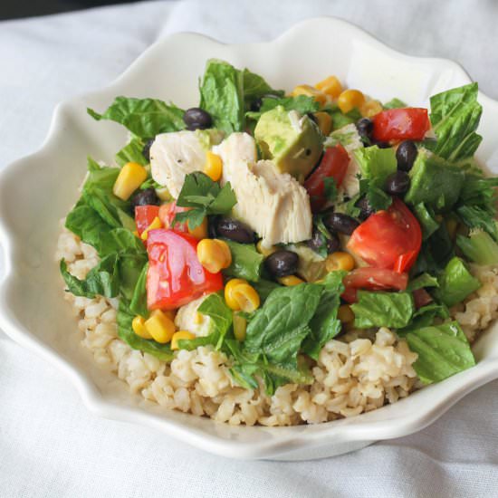Skinny Chicken Burrito Bowl - Recipe photo by TheKitchenWhisperer