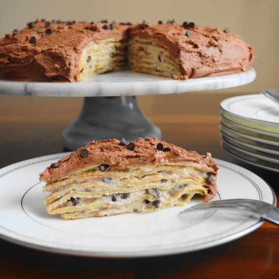 Cannoli Crepe Cake - Recipe photo by jeanieandluluskitchen