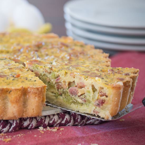 Broccoli Bacon Quiche - Recipe photo by ourpaleolife