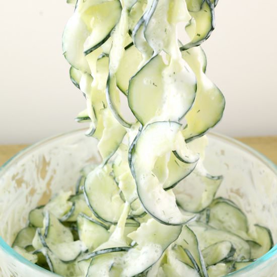 Spiralized Tzatziki Cucumber Salad - Recipe photo by cookingwithjanica